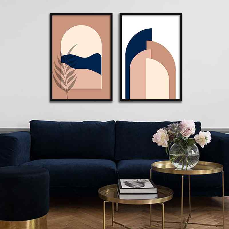 Conjunto de quadros Arcos Azuis por Bruna Polessi
