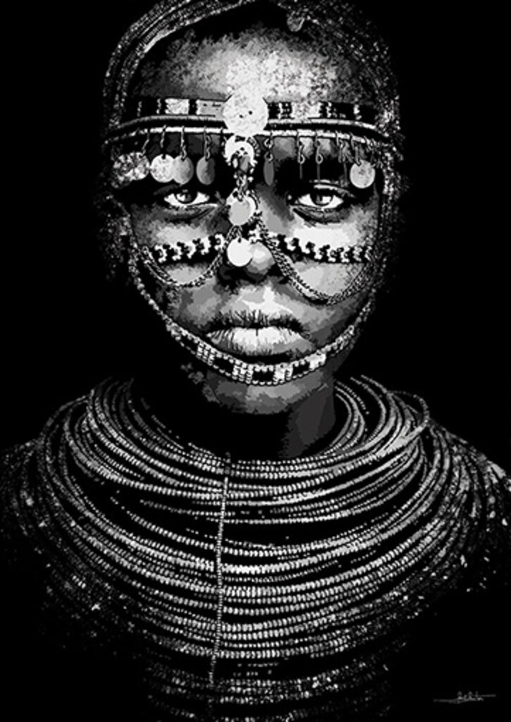 Quadro African P&B I por Joel Santos -  CATEGORIAS