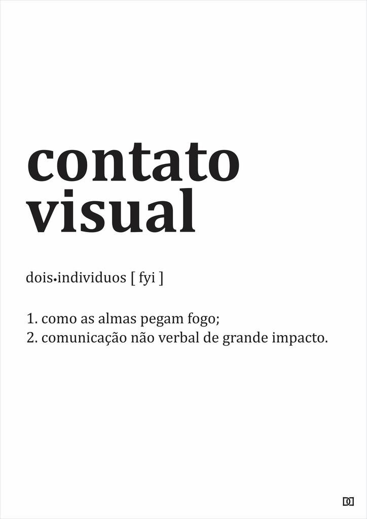 Quadro Contato Visual por Dot Dugeau -  CATEGORIAS