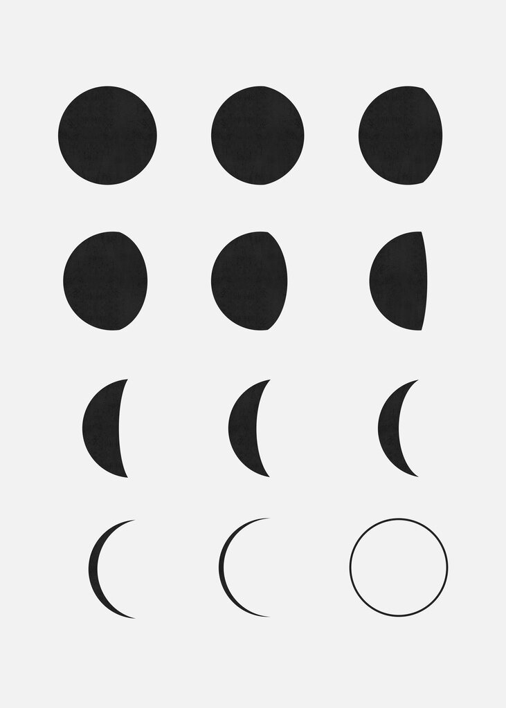 Quadro Fases da Lua A3 por Vitor Costa -  CATEGORIAS