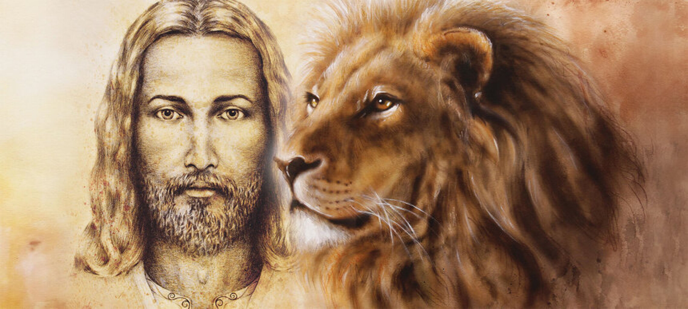 Quadro Deus e Leão de Judá por Elli Arts -  CATEGORIAS