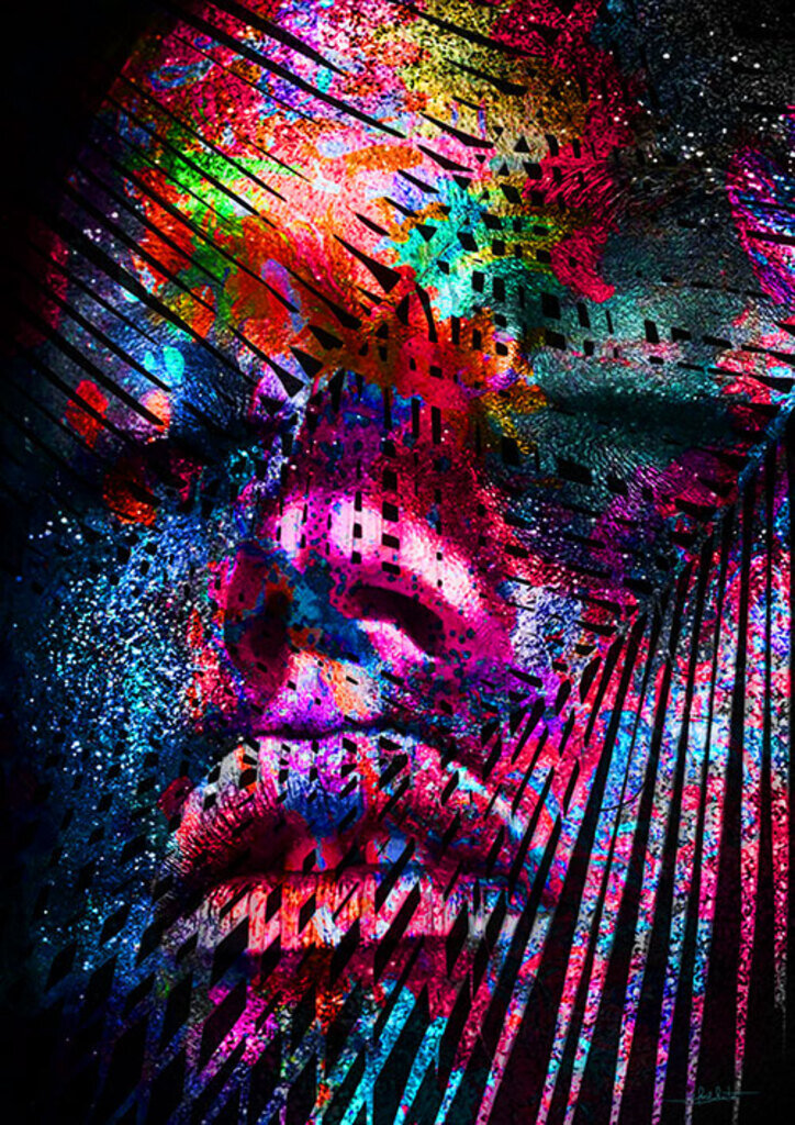 Quadro Face Metalic Colours II por Joel Santos -  CATEGORIAS