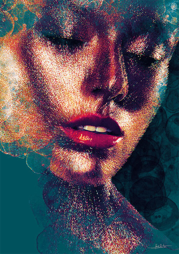 Quadro Face Splash Colours II por Joel Santos -  CATEGORIAS