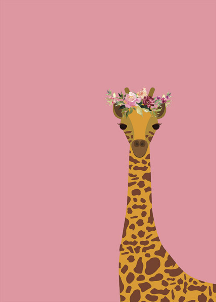 Quadro Girafa Rosa por Bruna Polessi -  CATEGORIAS