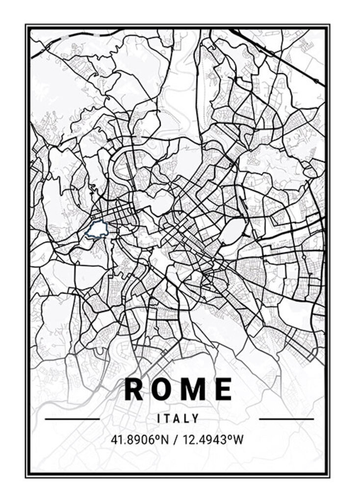 Quadro Mapa Rome por Elli Arts -  CATEGORIAS