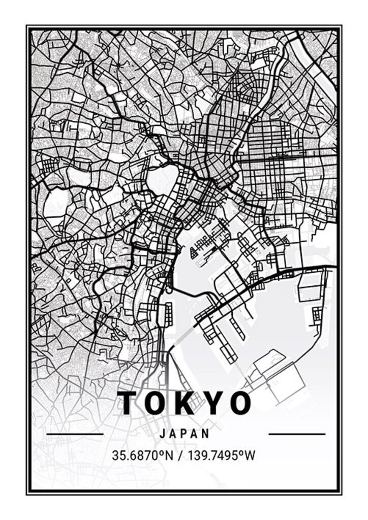Quadro Mapa Tokyo por Elli Arts -  CATEGORIAS