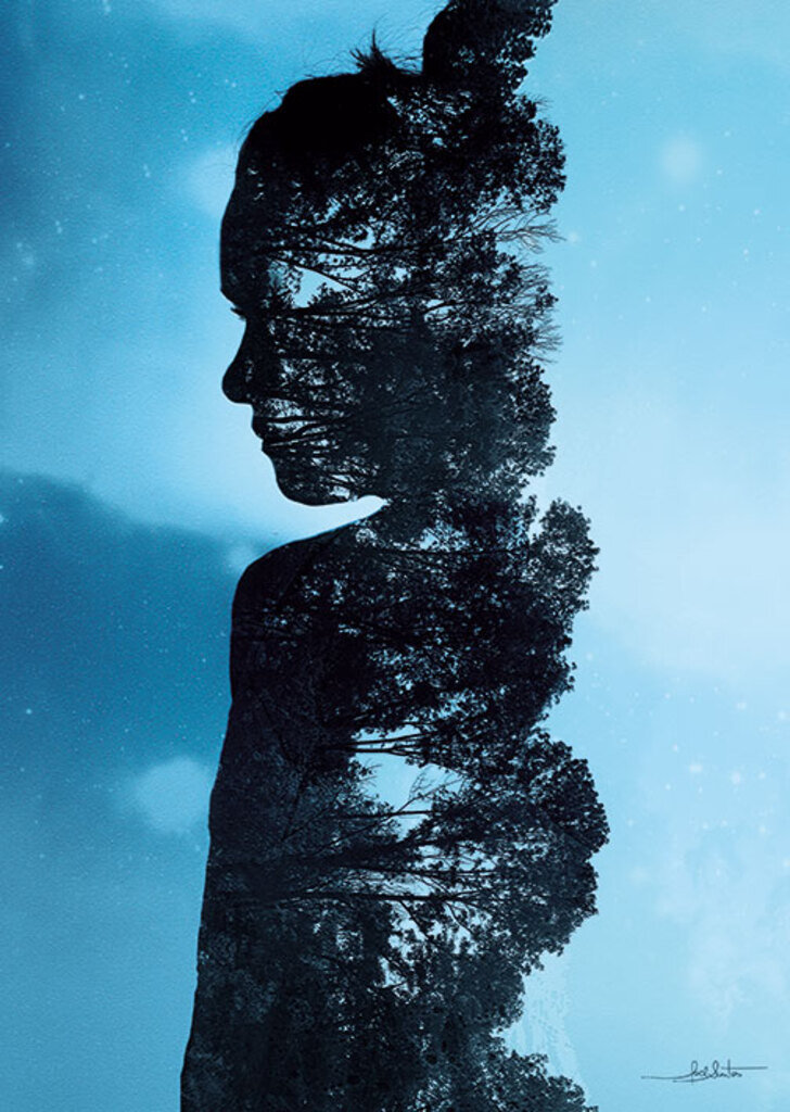 Quadro Nature Woman Blue por Joel Santos -  CATEGORIAS
