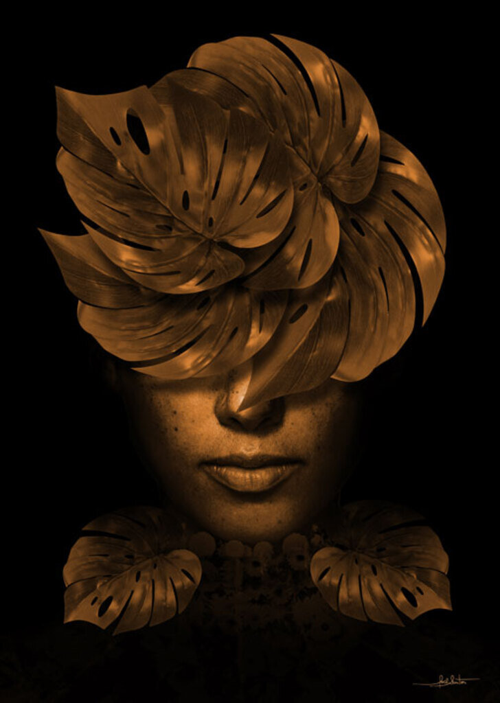 Quadro One Woman Sepia Plants por Joel Santos -  CATEGORIAS