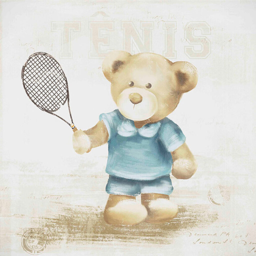 Quadro Urso Tenis por Mmaiaart -  CATEGORIAS