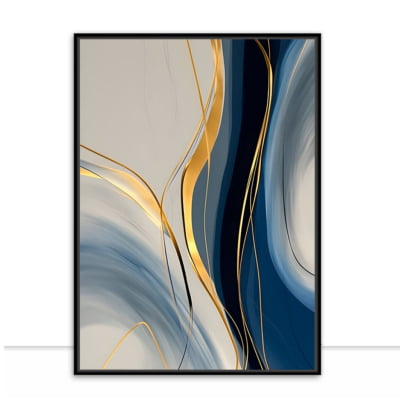 Abstrato Dourado e Azul I por Ajw -  CATEGORIAS