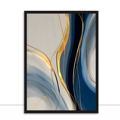 Abstrato Dourado e Azul I por Ajw -  CATEGORIAS