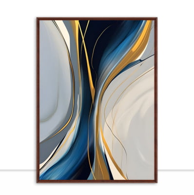 Abstrato Dourado e Azul II por Ajw -  CATEGORIAS