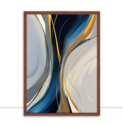 Abstrato Dourado e Azul II por Ajw -  CATEGORIAS