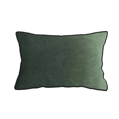 Capa de Almofada Veludo Decorativa 45x30 Verde Musgo - ALMOFADAS