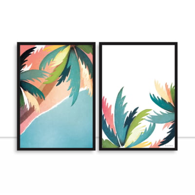 Conjunto de quadros Palm Tree por Bruna Deluca -  AMBIENTES