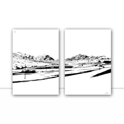 Conjunto de quadros Soft I e II por Joel Santos