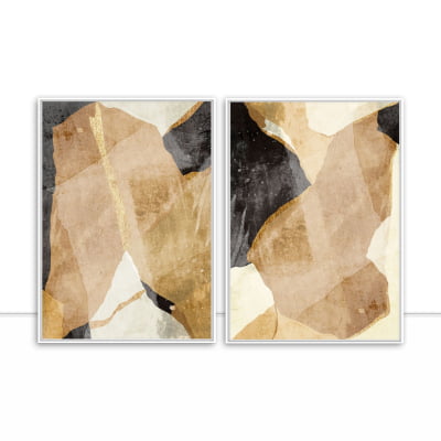 Conjunto de Quadros Textura Abstrata I e II por Claudia Dias -  CATEGORIAS