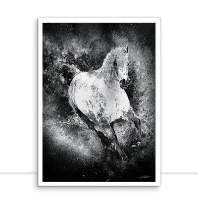 Horses Aquarela III P&B por Joel Santos -  CATEGORIAS