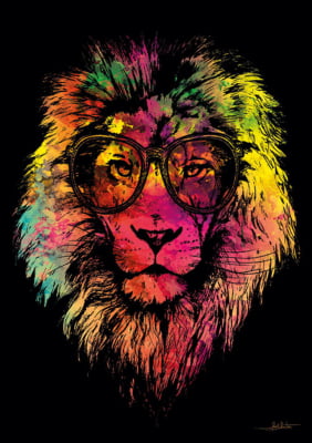 Lion Multicolours por Joel Santos