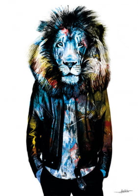 Quadro Lion Style II por Joel Santos