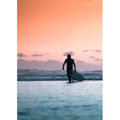 Quadro A silhueta do Surfe por HitTheRoadFred