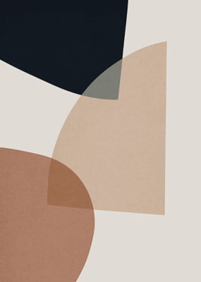 Quadro Abstrato colagem e minimalista 06 por Vitor Costa