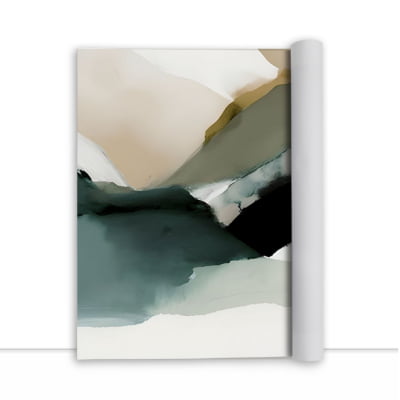 Quadro Abstrato Verde E Bege II por Ajw -  CATEGORIAS