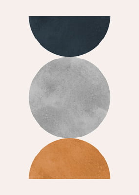 Quadro Aquarela de círculos A por Vitor Costa