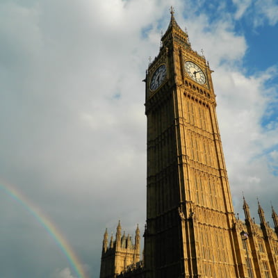Quadro Arco-íris no Big Ben por Escolha Viajar