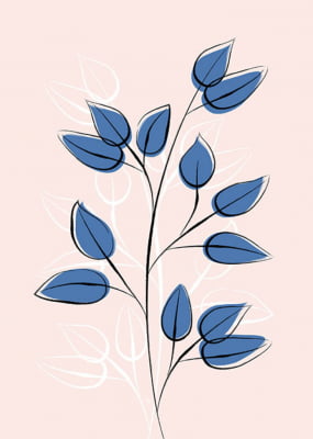 Quadro Blue Plant por Martina Pavlova