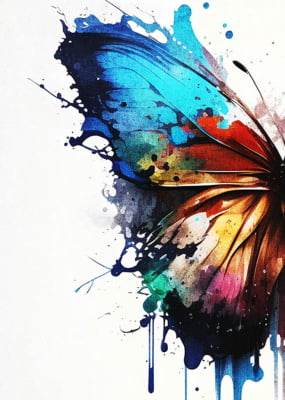 Quadro Butterfly Splash por Renato Muniz