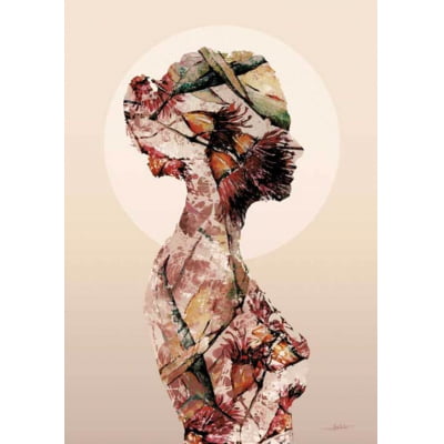 Quadro Camouflaged Silhouet Woman I por Joel Santos