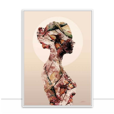 Quadro Camouflaged Silhouet Woman I por Joel Santos -  CATEGORIAS