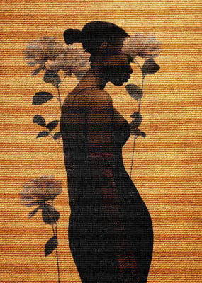 Quadro Collage Sacred feminine 1 por Renato Muniz