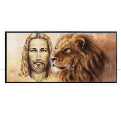 Quadro Deus e Leão de Judá por Elli Arts -  CATEGORIAS