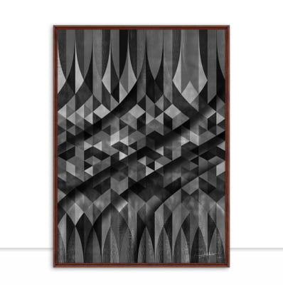 Quadro Distortion of Triangles III Inverse Black por Joel Santos -  CATEGORIAS