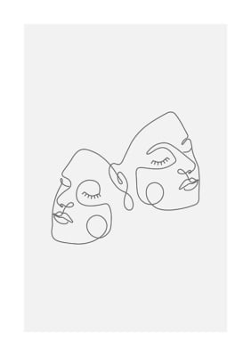 Quadro Face Minimal II por Elli Arts