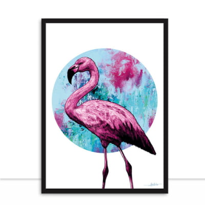Quadro Flamingo Circle por Joel Santos -  CATEGORIAS