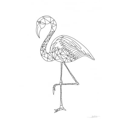 Quadro Flamingo P&B por Joel Santos -  CATEGORIAS