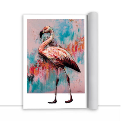 Quadro Flamingo Polaroid por Joel Santos -  CATEGORIAS