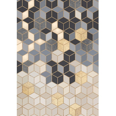 Quadro Geometric Gold por Joel Santos