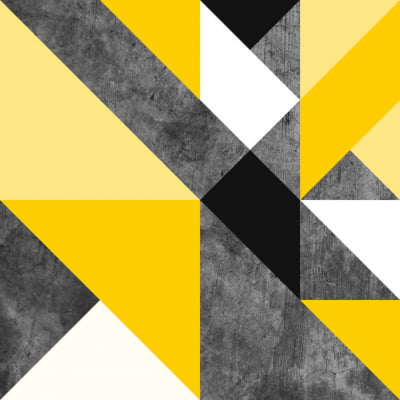 Quadro Geometrico Amarelo III por Juliana Bogo