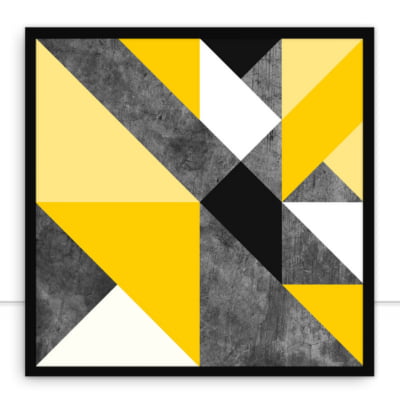 Quadro Geometrico Amarelo III por Juliana Bogo -  CATEGORIAS