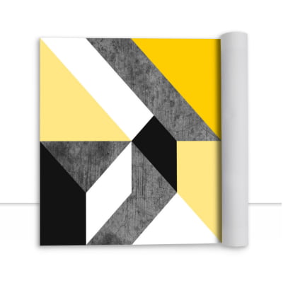 Quadro Geométrico Amarelo IV por Juliana Bogo -  CATEGORIAS