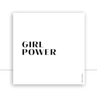 Quadro Girl Power P&B por Isabela Schreiber -  CATEGORIAS
