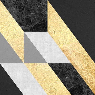 Quadro Gold And Marble Geometry 02 por Vitor Costa