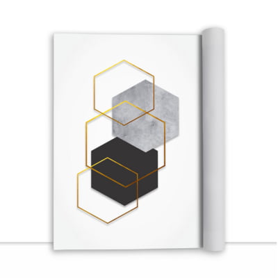 Quadro Hexagonais Concretos por Larissa Ferreira -  AMBIENTES