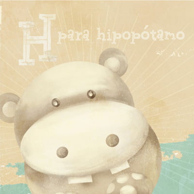 Quadro Hipopótamo por Mmaiaart