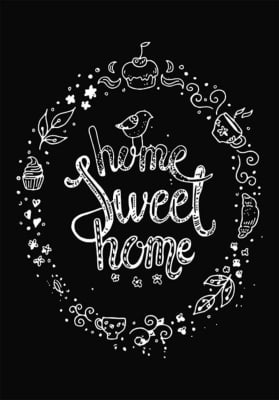 Quadro Home Sweet Home por Elli Arts -  CATEGORIAS