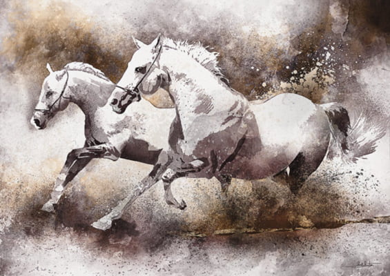Quadro Horse Aquarela II por Joel Santos